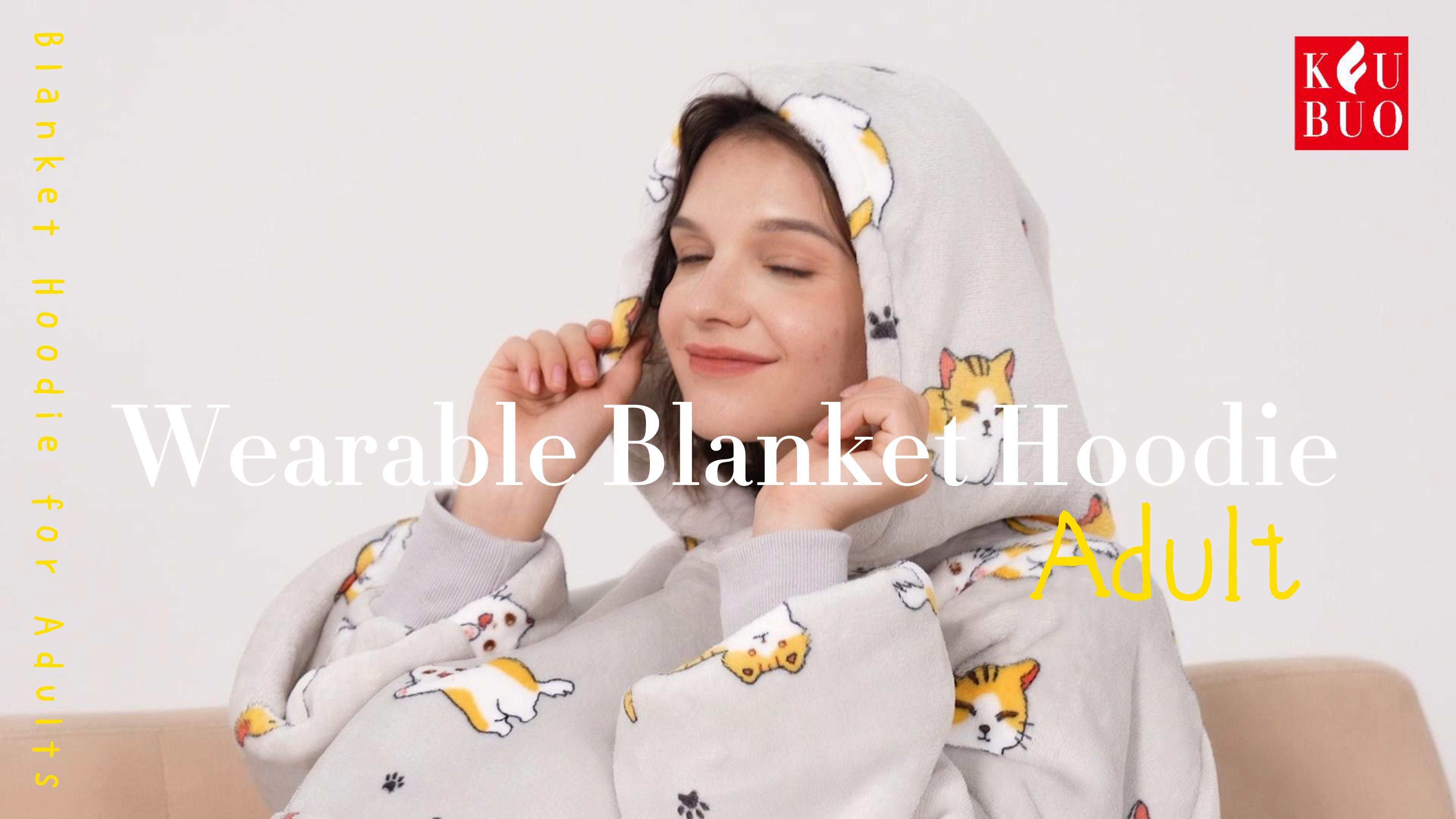 Amazon.com: KFUBUO Wearable Blanket Hoodie for Adults Sherpa All
